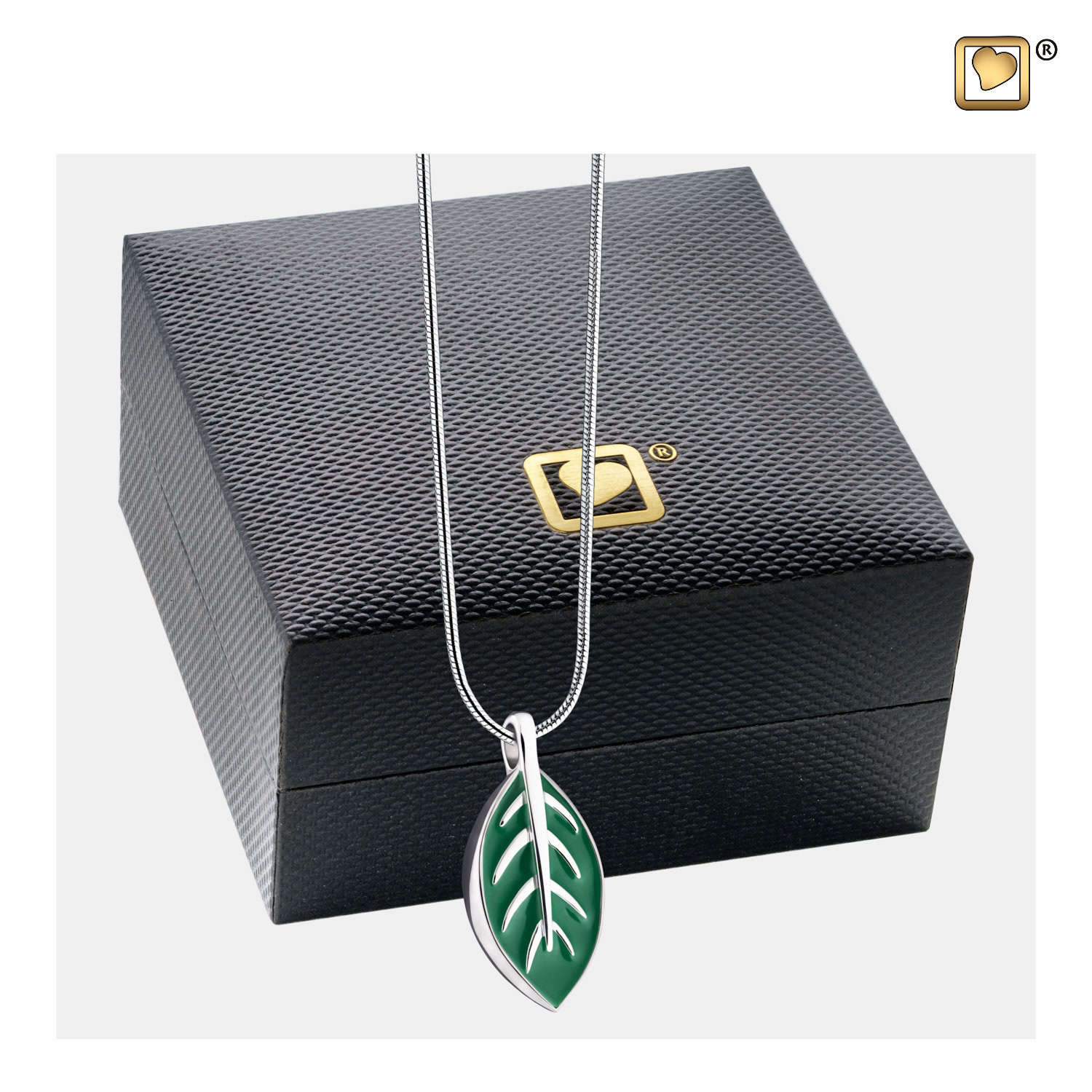 Ashanger Groen Blad, Ashangers, Asjuwelen, Assieraden, Urnhangers, Gedenksieraden