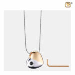 Ashanger Hartje Zilver 14k Goud, Goud Zillveren Ashanger, Ashanger, Ashangers