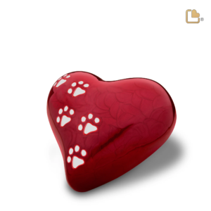 Grote Dierenurn Rood Hart