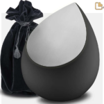 Grote Urn Traan Met Geschenkzak Zwart Zilver