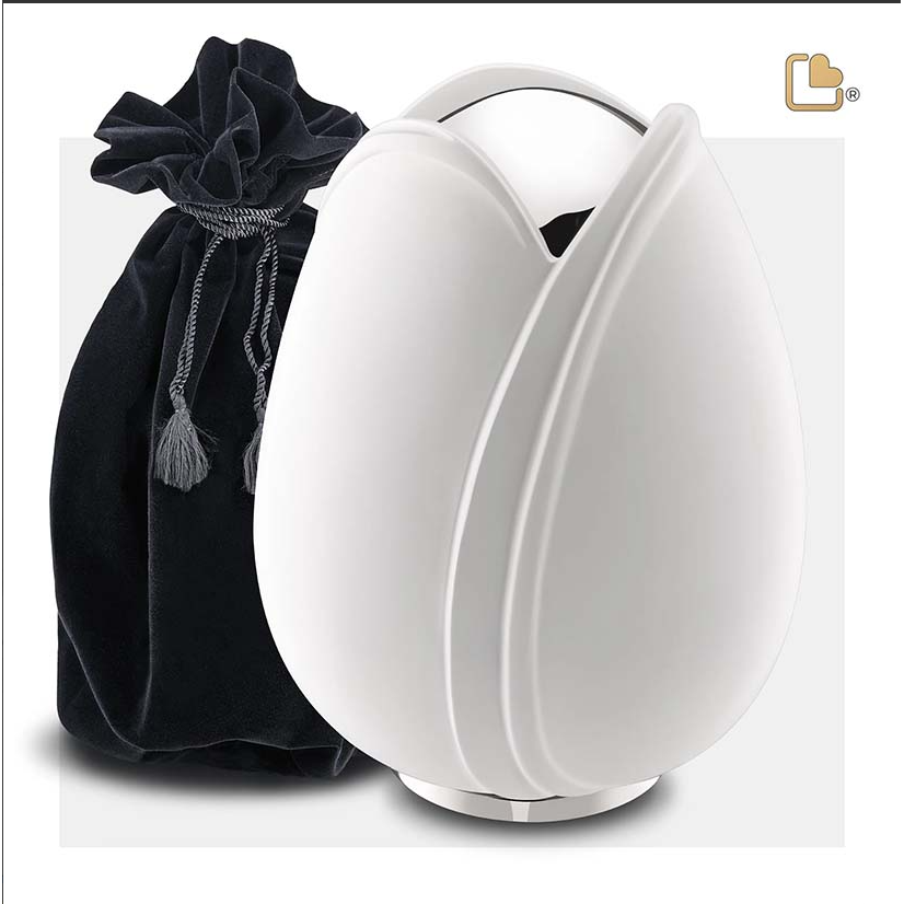 Grote Witte Tulp Urn, Tulpen Urnen, Loveurns Tulp Urn