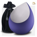 Marine Blaiuwe Traan Urn Met Geschenkzak, Traan Urn Blauw, Grote Traan Urn Blauw Groot