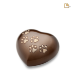 Medium Dierenurn Goudbruine Hart