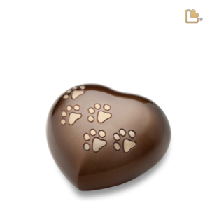 Medium Dierenurn Goudbruine Hart