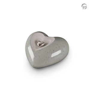 Medium Urn Grijs Hart