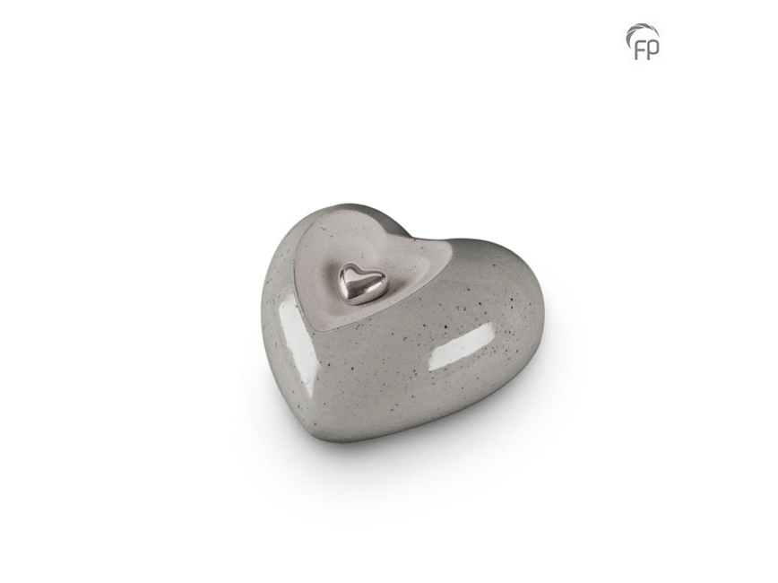 Medium Urn Grijs Hart