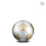 Mini Urn Voetbal Mat Goud Zilver
