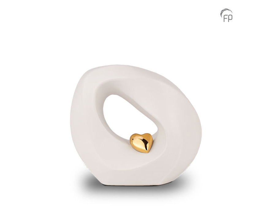 Mini Urn Wit Goud