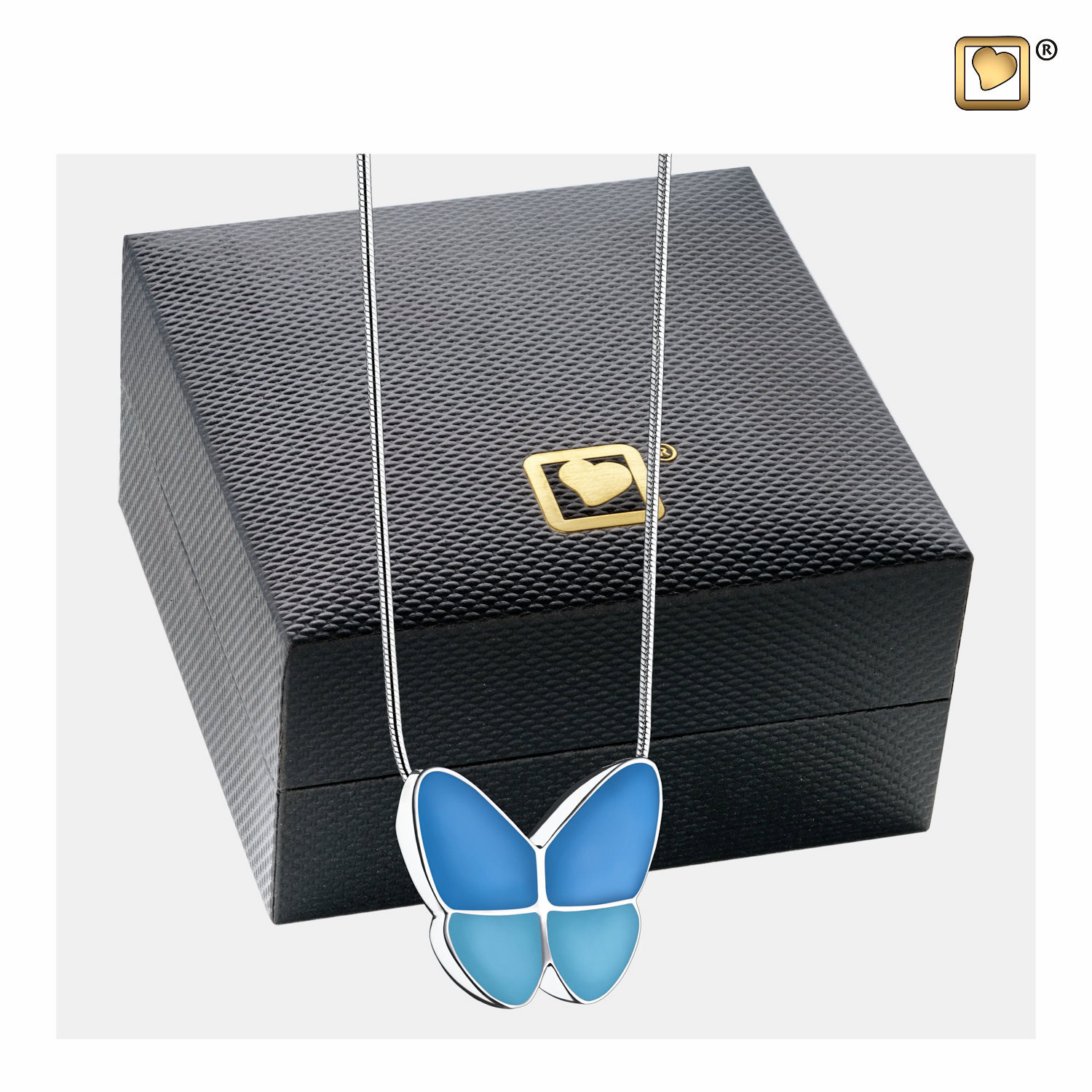 Zilveren Ashanger Vlinder Blauw, Blauwe Vlinder Ashanger, Asjuweel Vlinder Blauw, Blauwe Asjuwelen
