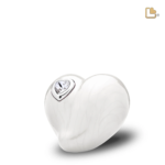 Mini Urn Wit Gemarmerd Hart