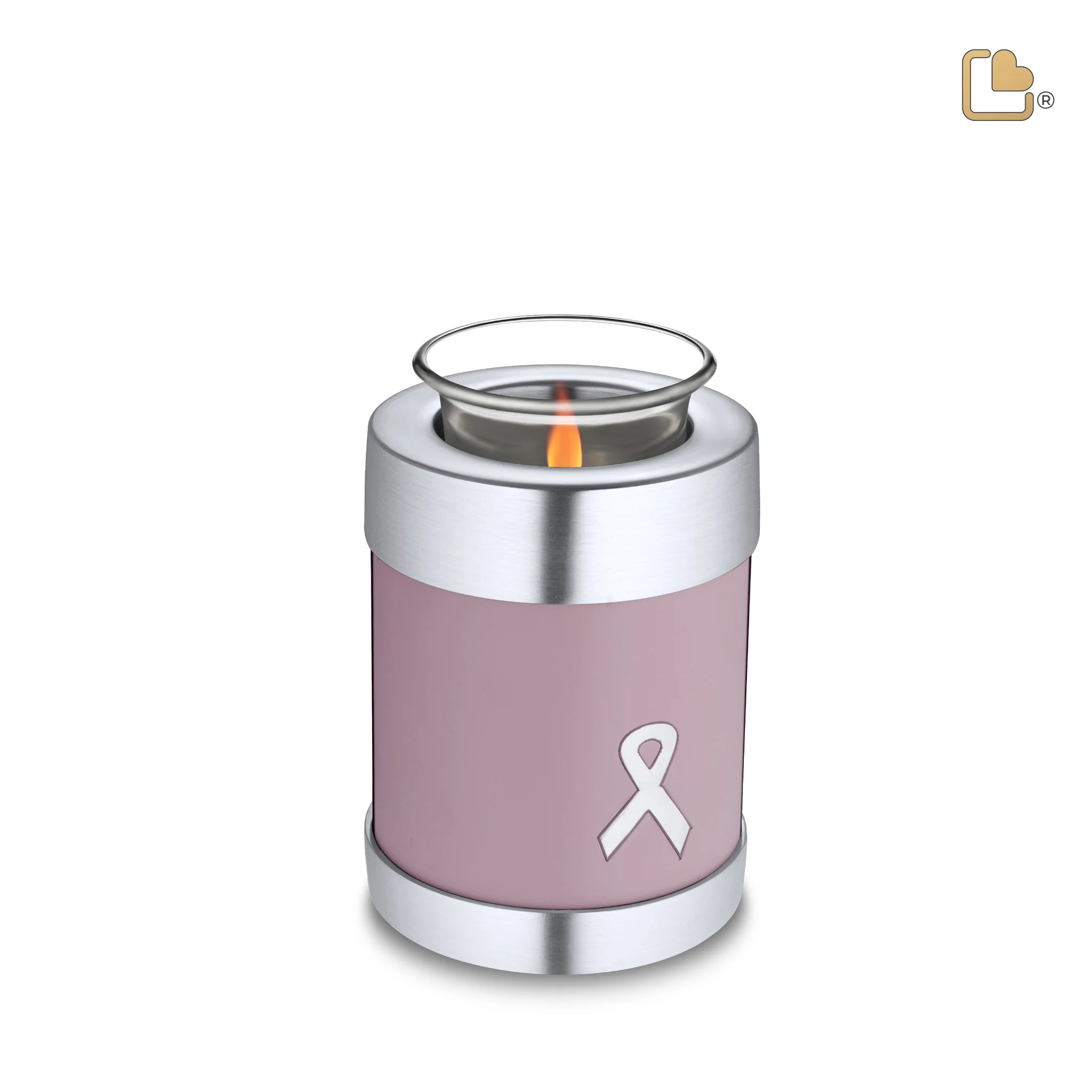 Kaarshouder Roze Zilver